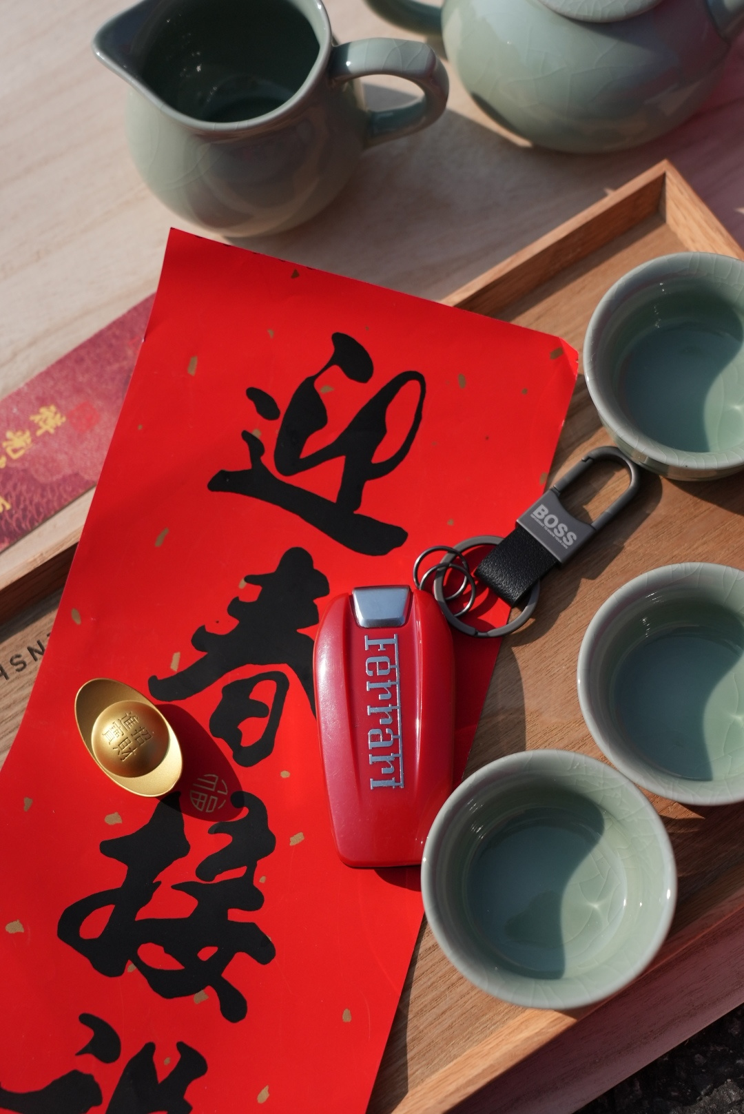 「金元宝茶宠+钥匙扣细节」金元宝采用古铜精铸，沉淀厚重，实物非常有份量，寓意非凡！可以带来财运和好运！ 6