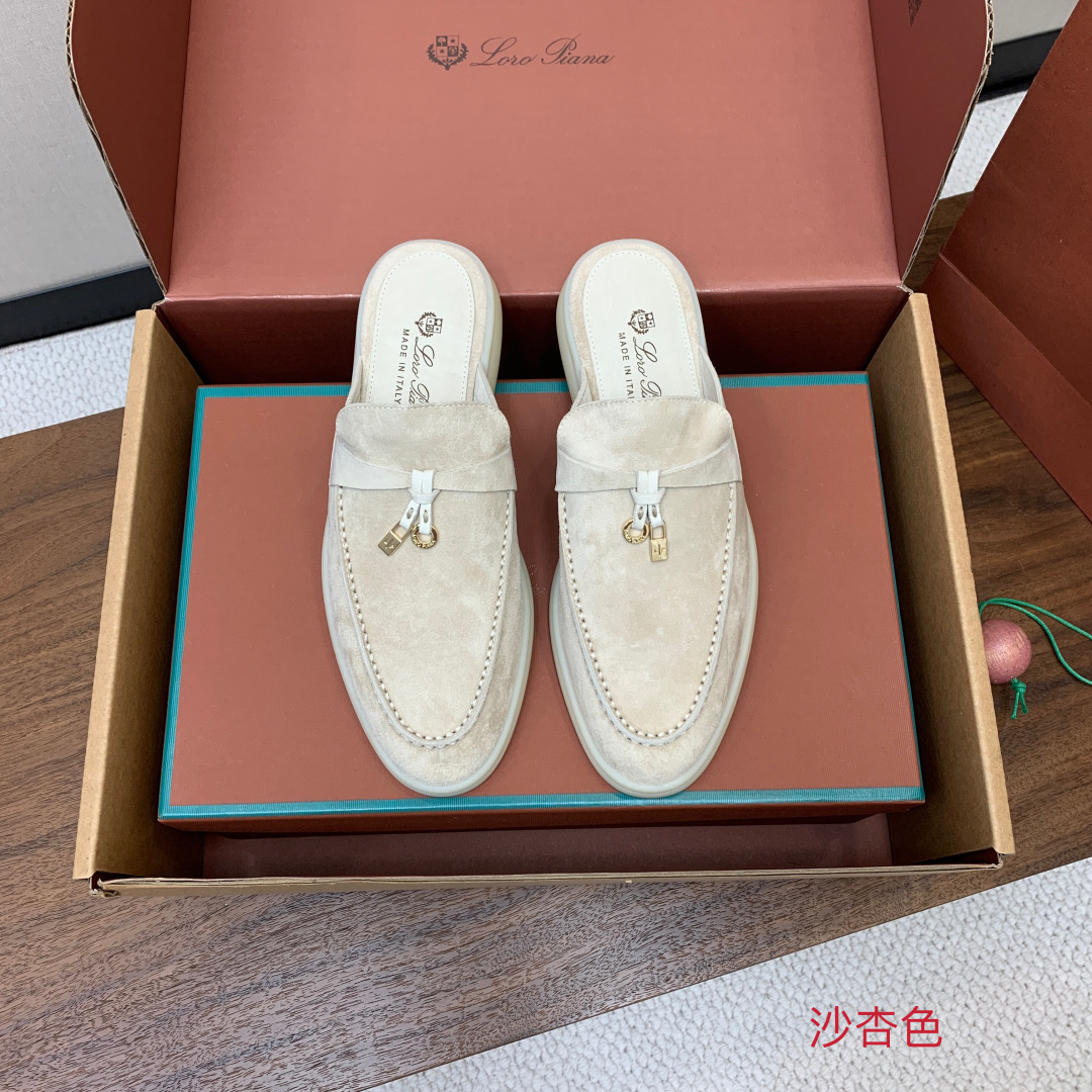 NO:882933,[Loro Piana] The top version of half drag. The original version is one to one. The brand is low-key, luxurious and soft, with a solid color and simple design style. The leather is soft and comfortable. The material upper is customized fetal cow velvet, very soft (non-Yangjing) cowhide feet, ZP grinding rubber non-slip outsole. Default picture color buckle (some color differences in different lighting and mobile phone resolution photos are normal) Code number 35-42 (41, 42 customization is not returnable) batch, half drag, loro  piana,cowhide,sheep19860909【Loro Piana】顶级版本半拖.原版一比一.品牌低调奢华柔软一贯纯色简约的设计风格.皮质柔软舒适度极高 材质鞋面定制胎牛绒,非常柔软（非羊京）牛皮垫脚、ZP开磨橡胶防滑大底.默认图片颜色扣（不同灯光、手机分辨率拍照颜色有些许色差属于正常现象） 码数35-42（41、42定制不退换） 批,半拖,loro piana,cowhide,sheep,Women's Shoes
