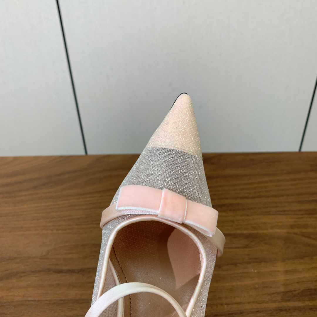 【Malone Souliers】网面中跟半拖。鞋面定制网面，羊皮垫脚。进口真皮大底。跟高8.5cm码数