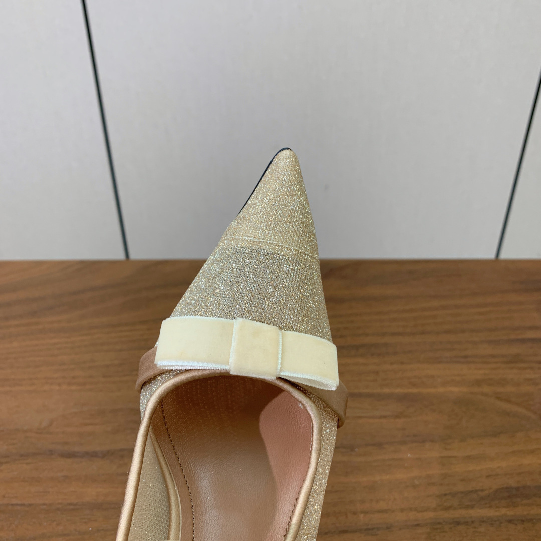 【Malone Souliers】网面中跟半拖。鞋面定制网面，羊皮垫脚。进口真皮大底。跟高8.5cm码数
