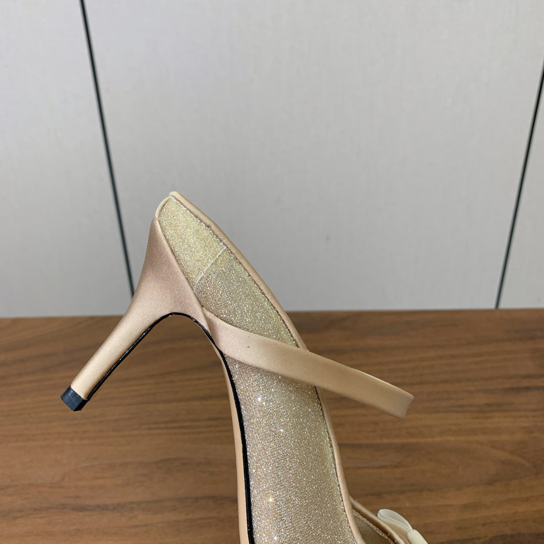 【Malone Souliers】网面中跟半拖。鞋面定制网面，羊皮垫脚。进口真皮大底。跟高8.5cm码数