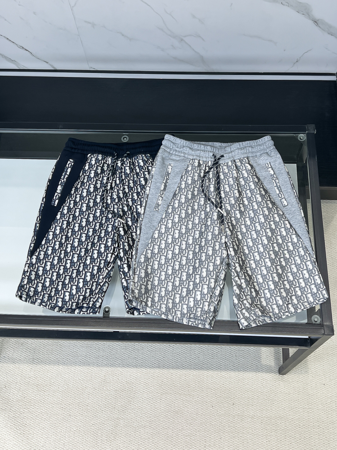 Dior Oblique Print Panel Shorts
