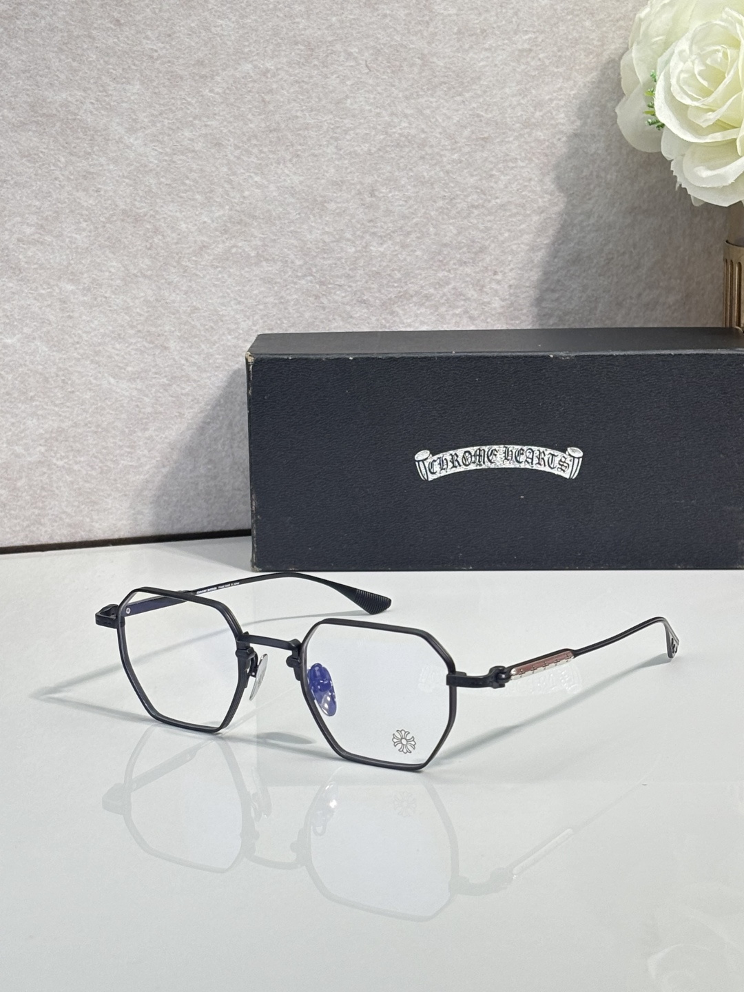 NO:865101,CHROME HEART* MODELLUMP-BS SIZE48 mouth 22- titanium glasses sunglasses sunglasses, glasses, chrome hearts19860909CHROME HEART* MODELLUMP-BS SIZE48口22- 钛眼镜墨镜太阳镜,眼镜,chrome hearts,glasses