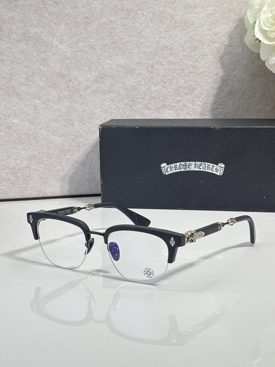 NO:864992,CHROME HEART* MODELEVAGILIST SIZE53 mouth 20- glasses, sunglasses, sunglasses, glasses, chrome hearts19860909CHROME HEART* MODELEVAGILIST SIZE53口20- 眼镜墨镜太阳镜,眼镜,chrome hearts,glasses