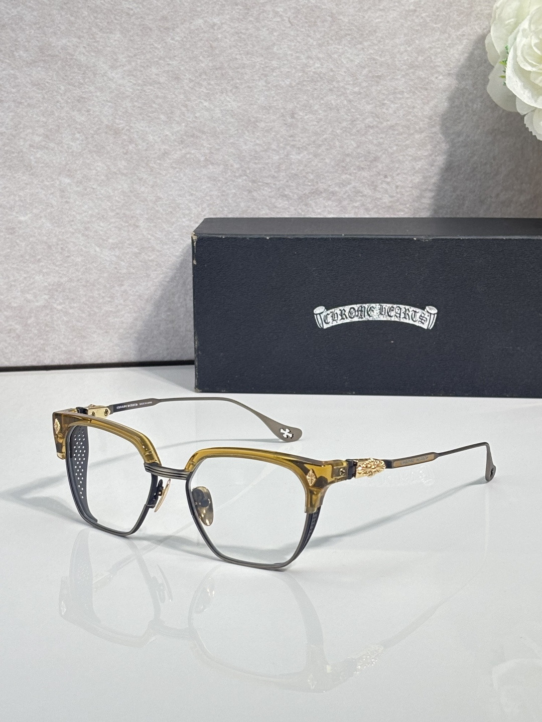 NO:884350,CHROME HEART* MODELLGMA SIZE54 mouth 18-142 glasses sunglasses sunglasses, glasses, chrome hearts19860909CHROME HEART* MODELLGMA SIZE54口18-142 眼镜墨镜太阳镜,眼镜,chrome hearts,glasses