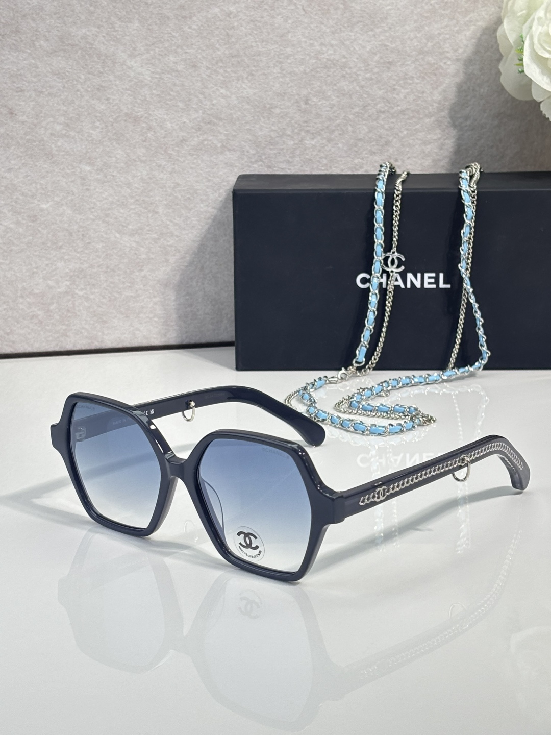 NO:896392,CHANE* MODELCH3492 SIZE54 mouth 17- chain glasses, sunglasses, sunglasses, glasses, chanel19860909CHANE* MODELCH3492 SIZE54口17- 配链眼镜墨镜太阳镜,眼镜,chanel,glasses