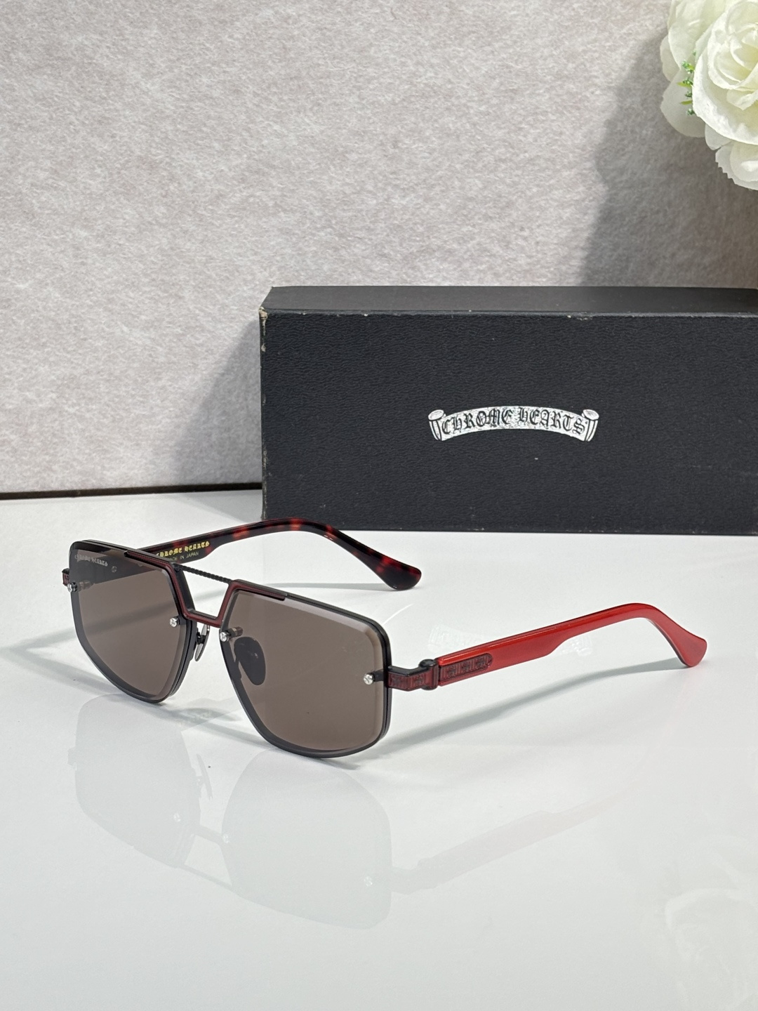 NO:948229,CHROME HEART* MODEL: LOVE ROD SIZE: 60 mouth 14 glasses sunglasses sunglasses, glasses, chrome hearts19860909CHROME HEART* MODEL: LOVE ROD SIZE: 60口14 眼镜墨镜太阳镜,眼镜,chrome hearts,glasses