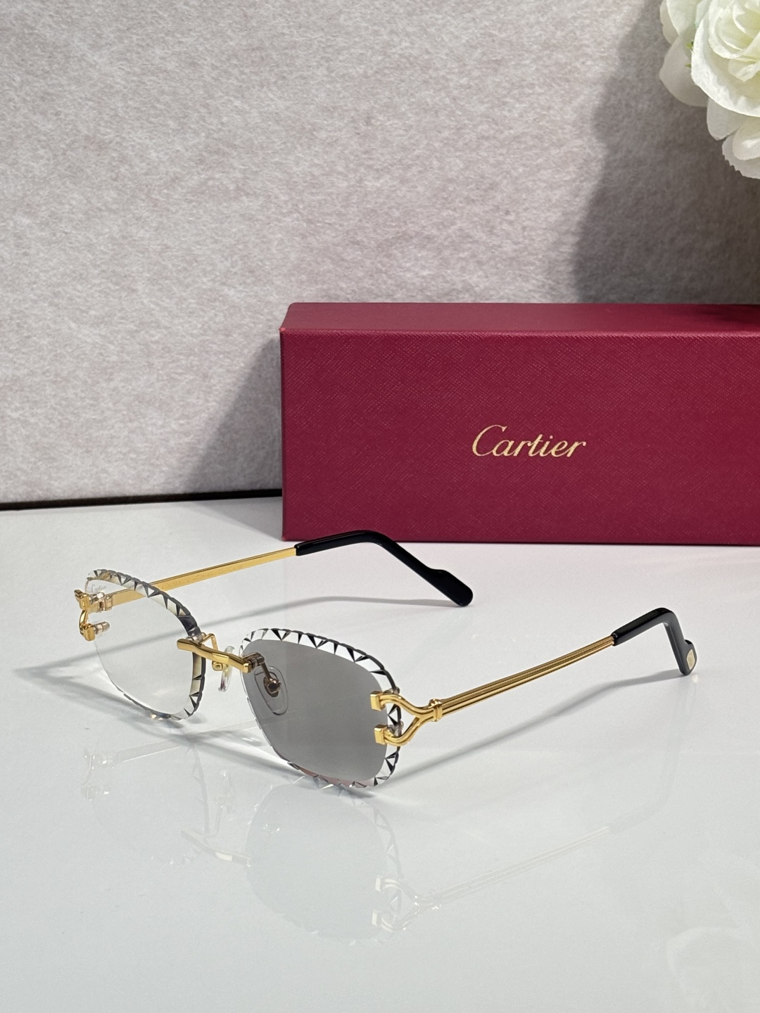 NO:950623,Cartie* MODELCT7413S SIZE: 57 mouth 17- Color-changing glasses, sunglasses, glasses, cartier19860909Cartie* MODELCT7413S SIZE:57口17- 变色眼镜墨镜太阳镜,眼镜,cartier,glasses