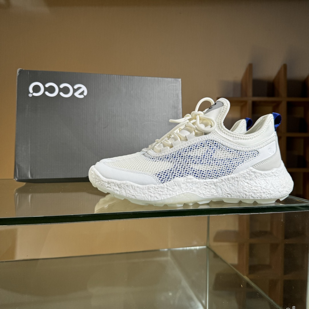 Ecco爱步 防滑跑步鞋 健步C系列新款 黄景瑜同款 牛皮鞋面