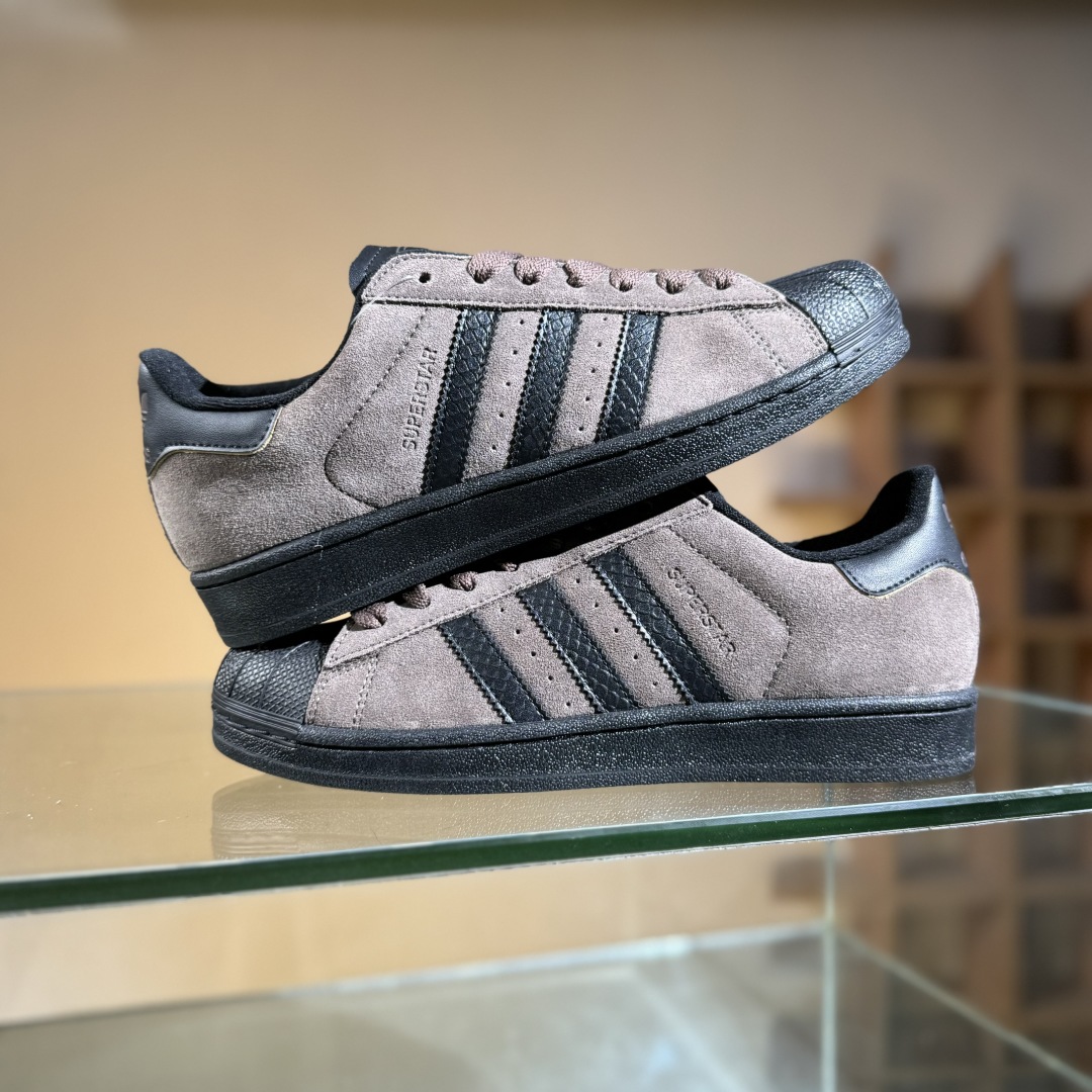 NEIGHBORHOOD x adidas originals SUPERSTAR 联名贝壳头 时尚复古 耐磨轻便 低帮板鞋 JH7696