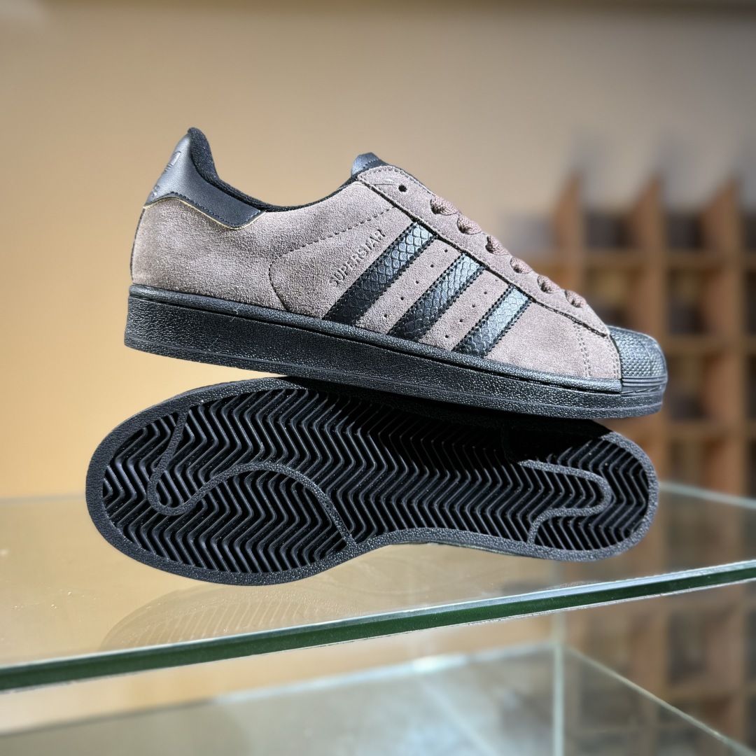 NEIGHBORHOOD x adidas originals SUPERSTAR 联名贝壳头 时尚复古 耐磨轻便 低帮板鞋 JH7696