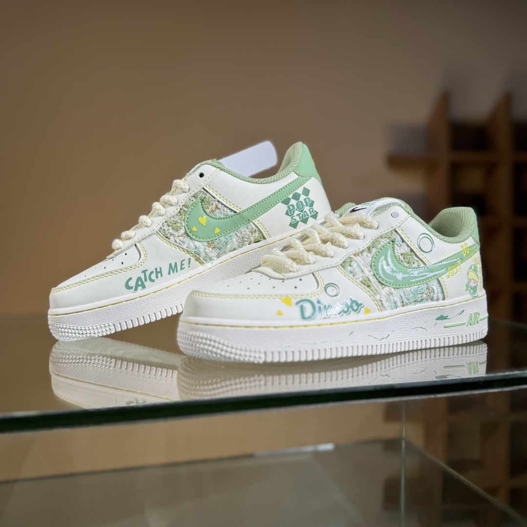 Nike Air Force 1 Low 07 x Just Do It 白绿 FJ7740-110