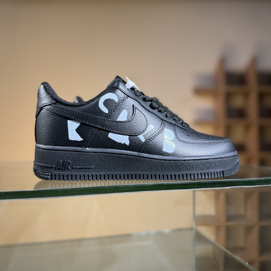 Black COMME des GARCONS x Nike Air Force 1 LOW 黑色 IB9949-001