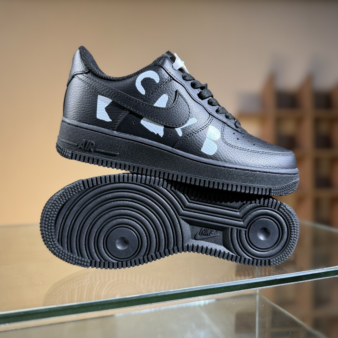 Black COMME des GARCONS x Nike Air Force 1 LOW 黑色 IB9949-001
