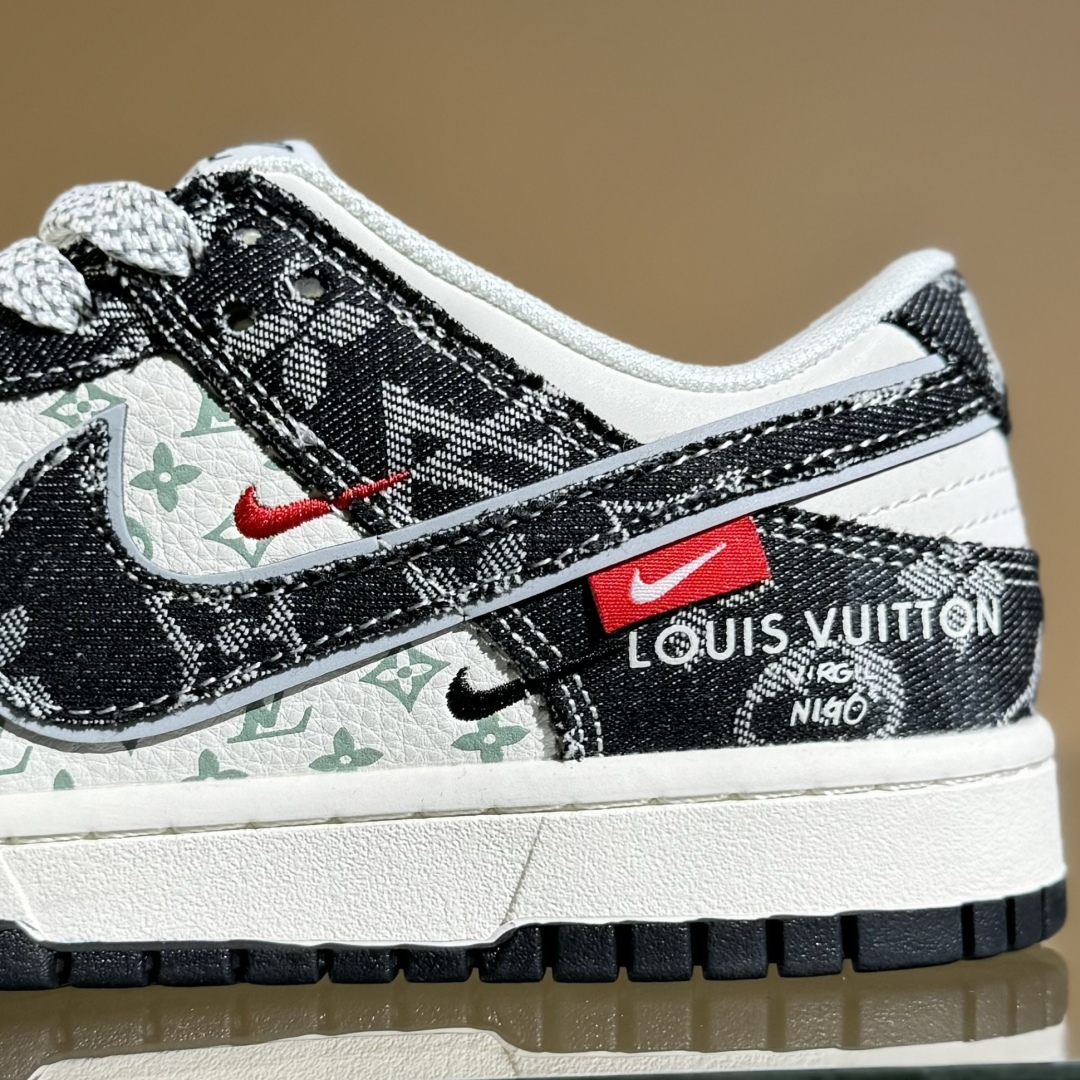 Nike SB Dunk Low x Louis Vuitton 黑白双小勾满天星 YX5066-351