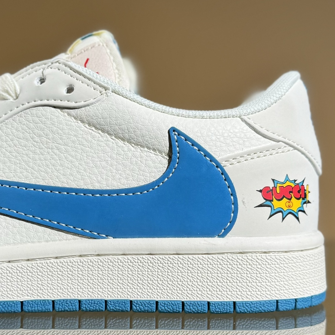 Travis Scott x Fragment Design x Air Jordan 1 Low OG SP AJ1 乔1古驰联名 蓝勾蓝底 低帮文化休闲板鞋 ZH2598-165 Travis Scott x Fragment Design x Air Jordan 1 Low OG SP AJ1 乔1古驰联名 蓝勾蓝底 低帮文化休闲板鞋 ZH2598-165