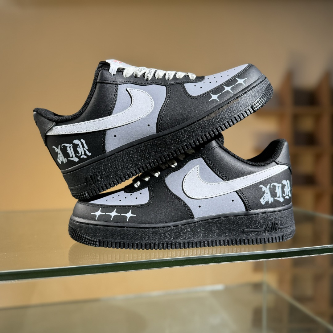 Nike Air Force 1'07 Low 黑银克特 空军一号低帮休闲板鞋 ZH0316-085 Nike Air Force 1'07 Low 黑银克特 空军一号低帮休闲板鞋 ZH0316-085