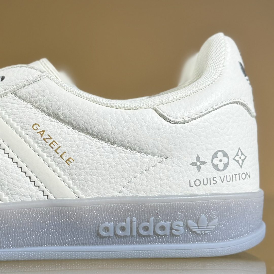 adidas Originals Gazelle INdoor x Louis Vuitton 三叶草休闲防滑耐磨低帮板鞋  DM1234-002