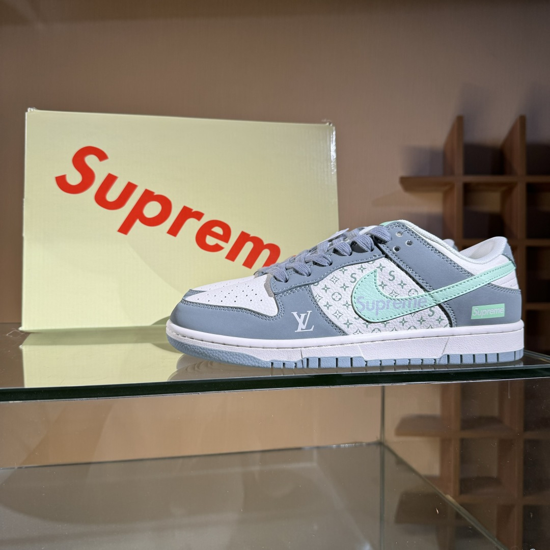 Nike SB Dunk Low LV联名 青灰 周年高端定制 低帮休闲板鞋 ZH2598-278 Nike SB Dunk Low LV联名 青灰 周年高端定制 低帮休闲板鞋 ZH2598-278