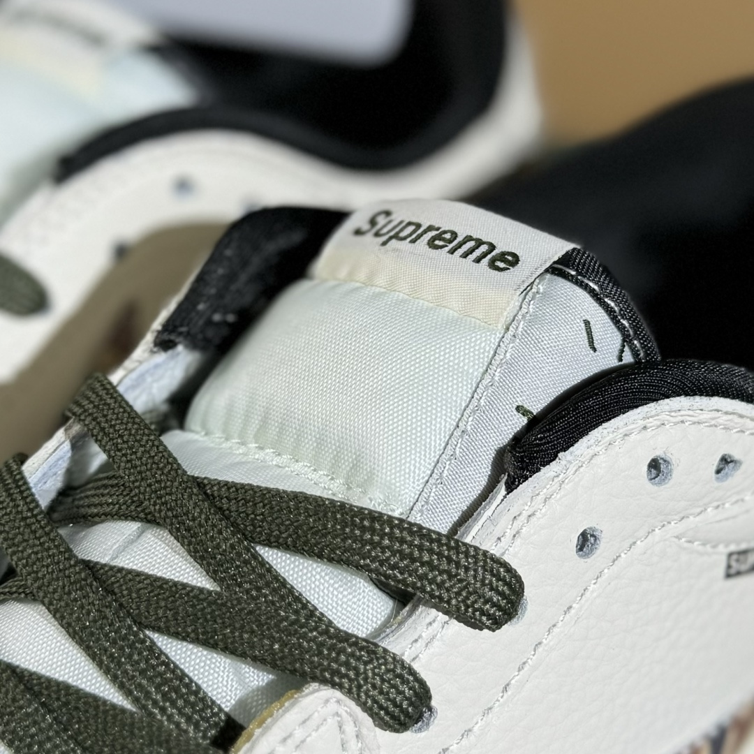 Travis Scott x Fragment Design x Air Jordan 1 Low OG SP AJ1 乔1 Supreme联名 迷彩勾 低帮文化休闲板鞋 XS2024-046