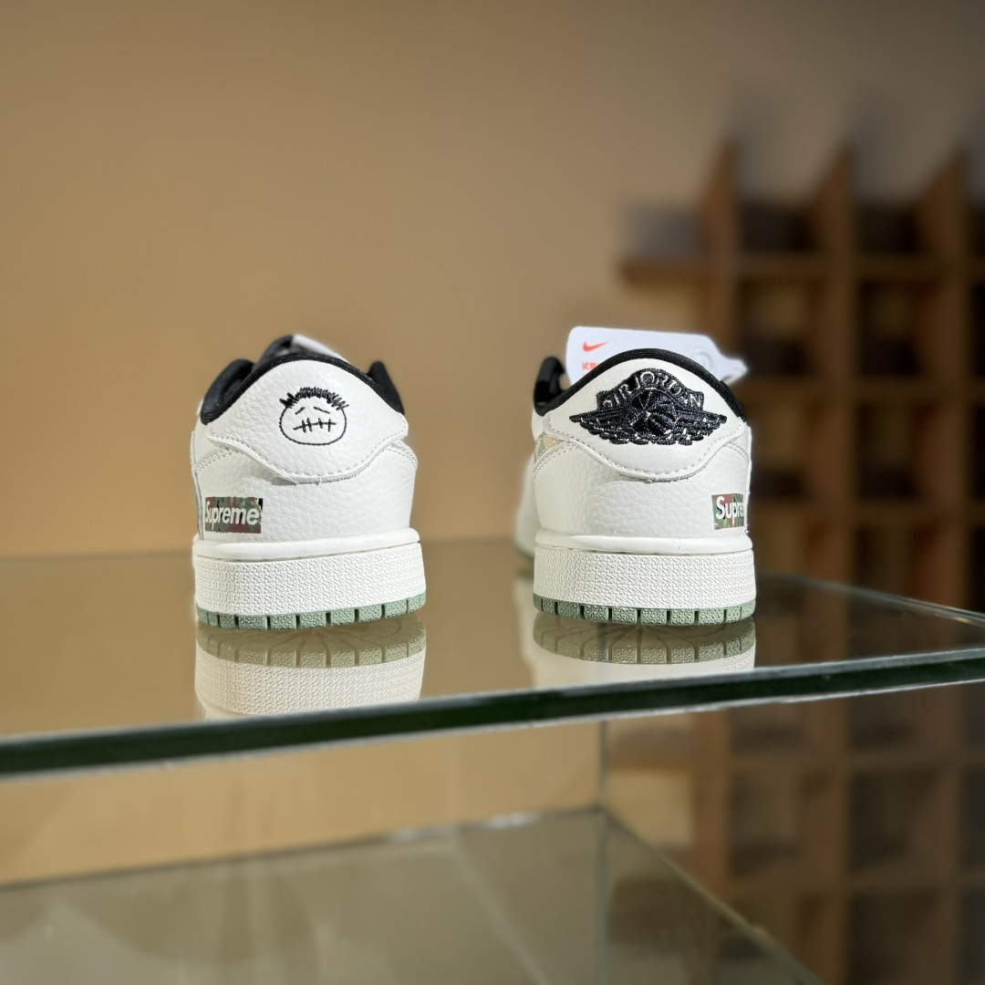 Travis Scott x Fragment Design x Air Jordan 1 Low OG SP AJ1 乔1 Supreme联名 迷彩勾 低帮文化休闲板鞋 XS2024-046