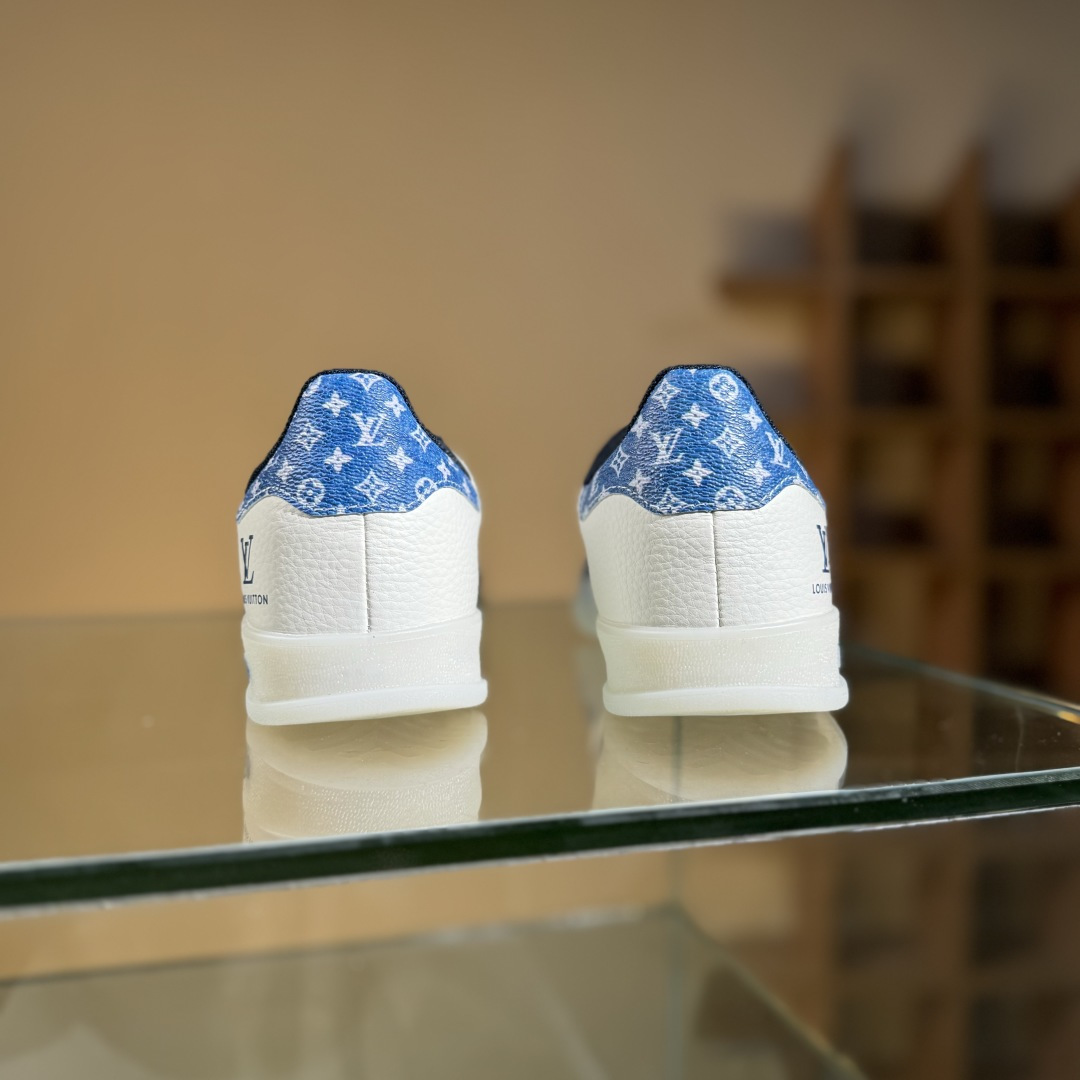 adidas Originals Gazelle INdoor x Louis Vuitton 三叶草休闲防滑耐磨低帮板鞋  DM1234-008