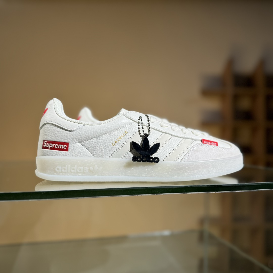 adidas Originals Gazelle INdoor x Louis Vuitton 三叶草休闲防滑耐磨低帮板鞋  DM1234-007