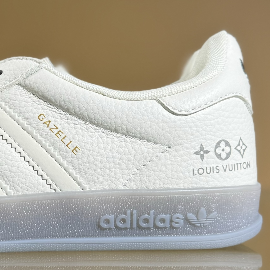 adidas Originals Gazelle INdoor x Louis Vuitton 三叶草休闲防滑耐磨低帮板鞋 DM1234-005