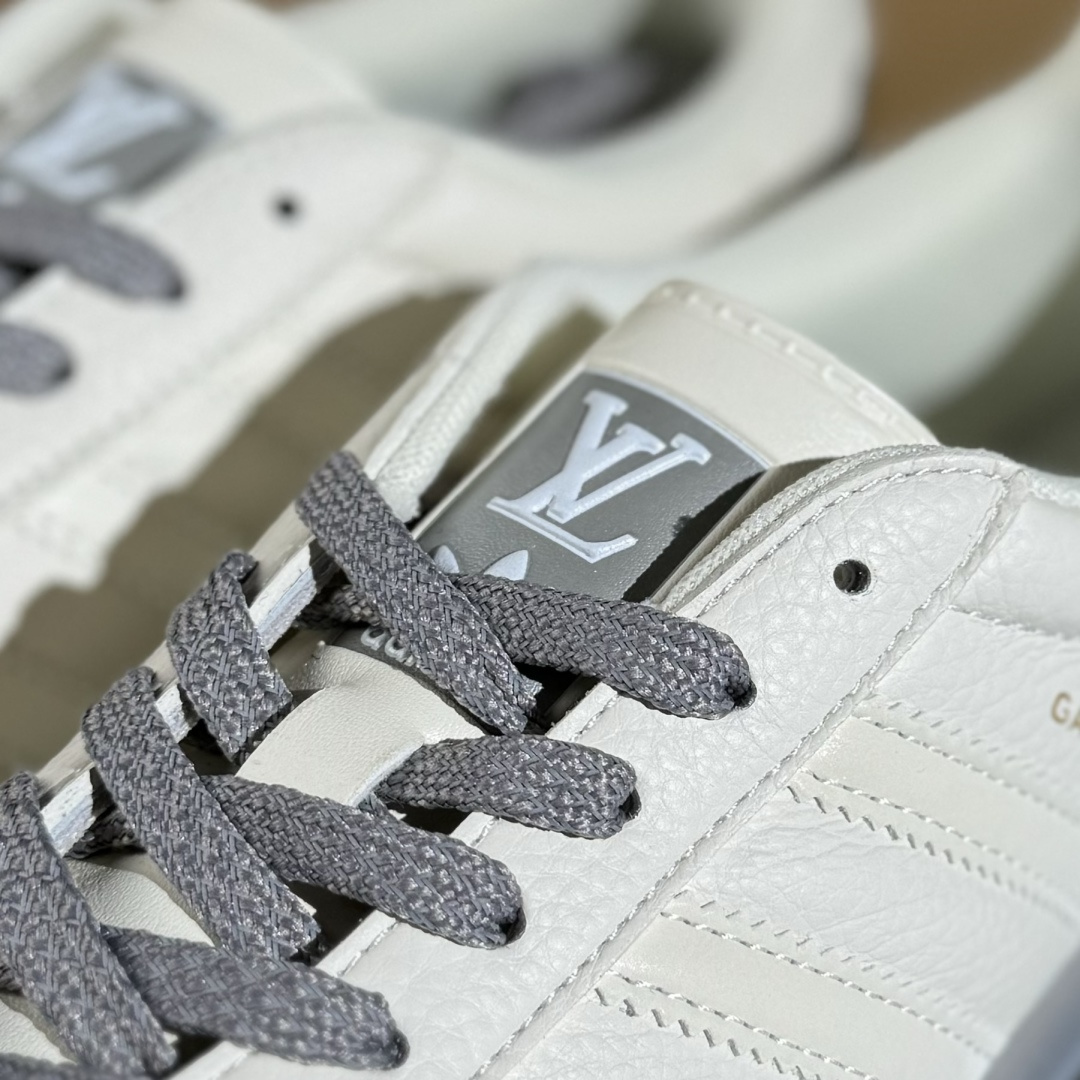 adidas Originals Gazelle INdoor x Louis Vuitton 三叶草休闲防滑耐磨低帮板鞋 DM1234-005