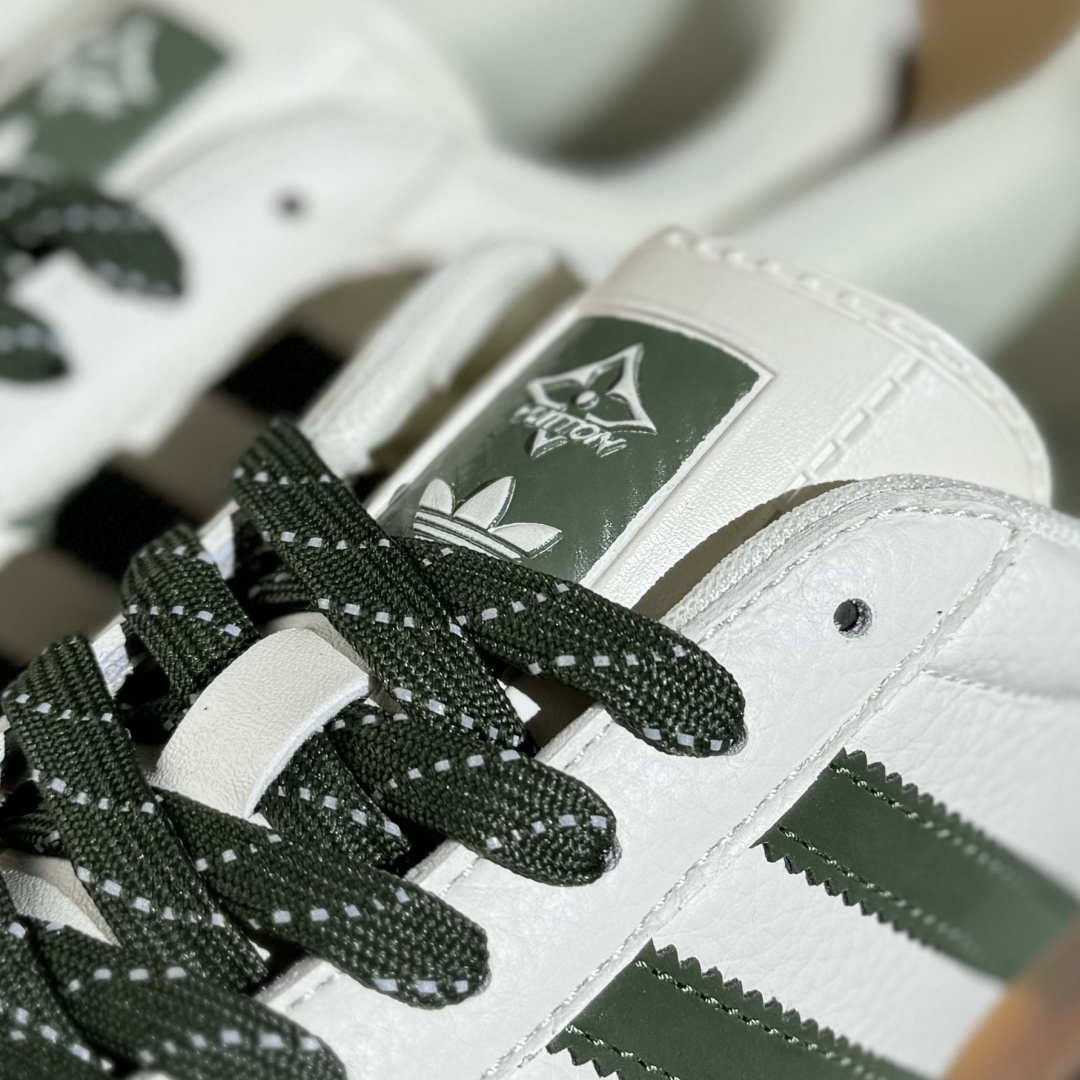 adidas Originals Gazelle INdoor x Louis Vuitton 三叶草休闲防滑耐磨低帮板鞋 DM1234-001