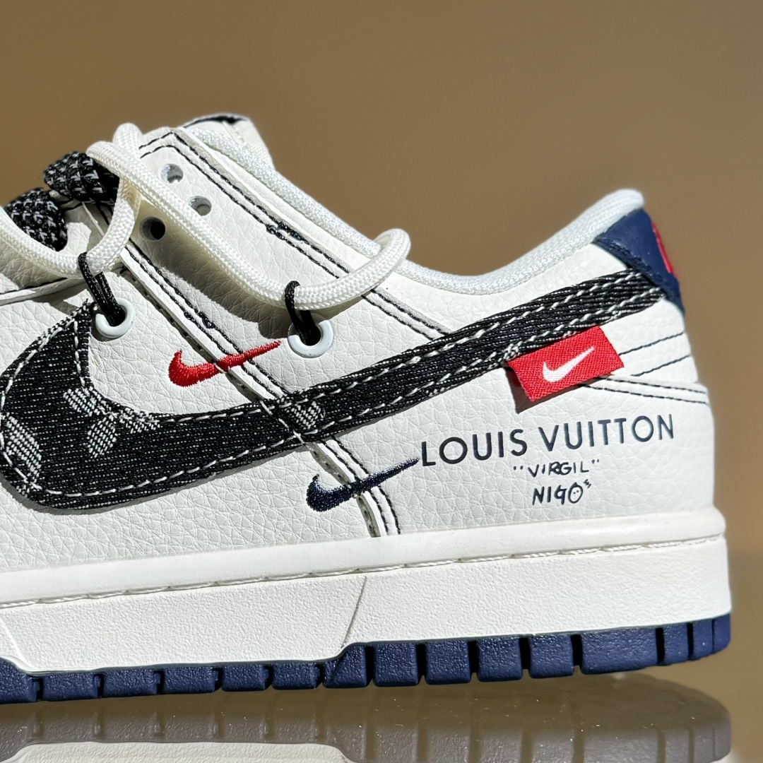 Nike SB Dunk Low LV联名 绑带牛仔黑勾 周年高端定制 低帮休闲板鞋 FC1688-220