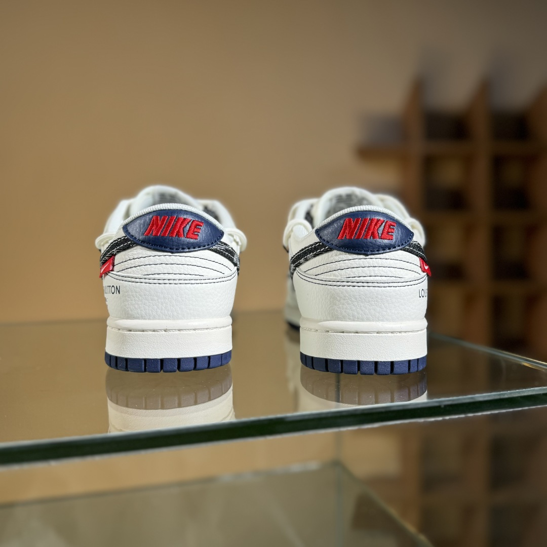 Nike SB Dunk Low LV联名 绑带牛仔黑勾 周年高端定制 低帮休闲板鞋 FC1688-220