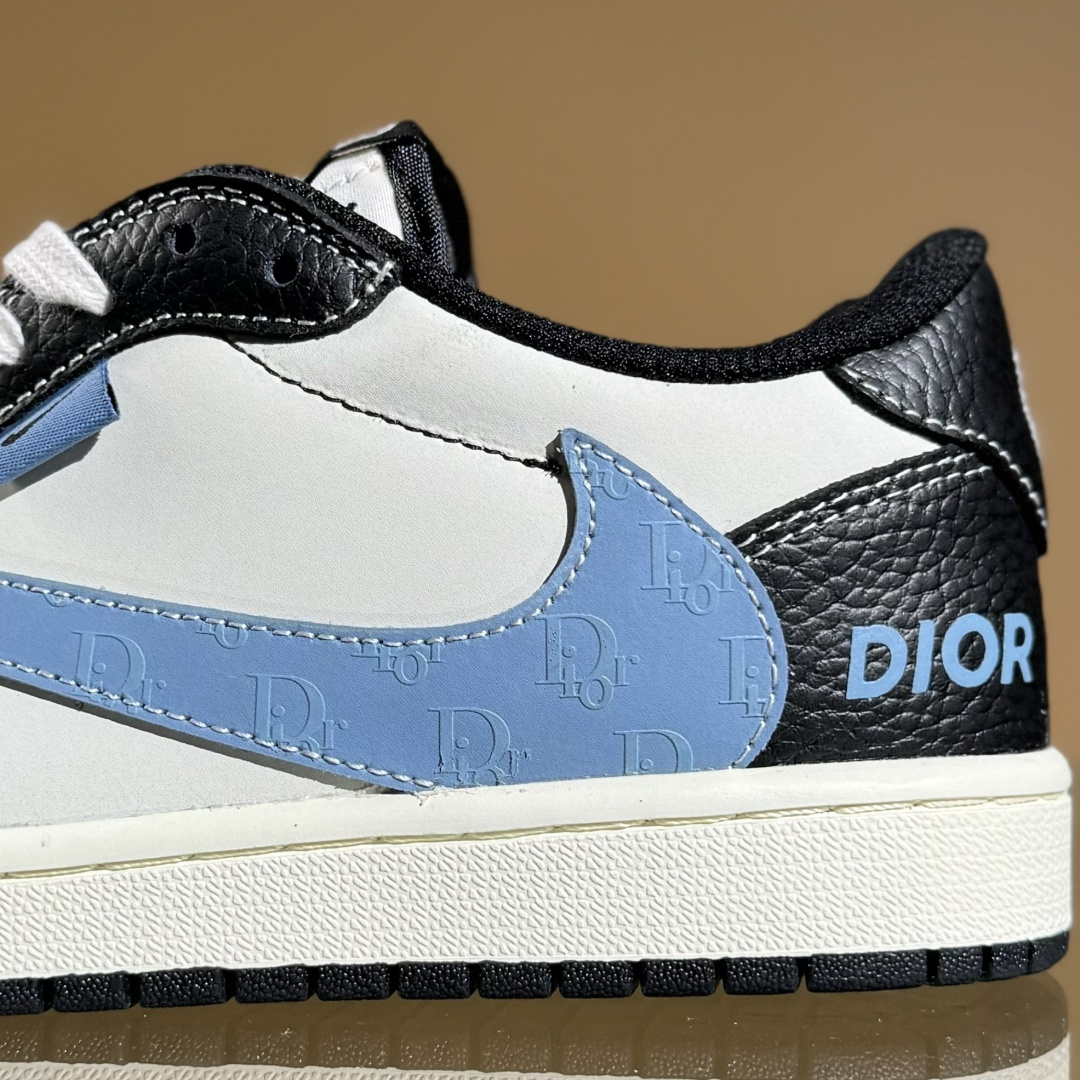 Travis Scott x Fragment Design x Air Jordan 1 Low OG SP AJ1 乔1 迪奥联名 黑白小蓝勾 低帮文化休闲板鞋 XZ5749-003 Travis Scott x Fragment Design x Air Jordan 1 Low OG SP AJ1 乔1 迪奥联名 黑白小蓝勾 低帮文化休闲板鞋 XZ5749-003