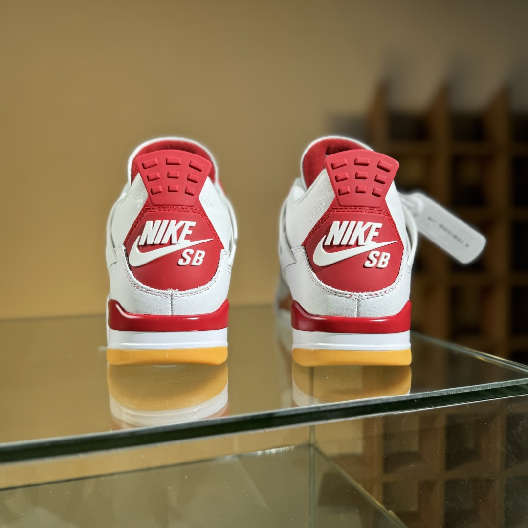 Air Jordan 4 Retro Low x Nike SB ”Navy” 白红  DR5415-106