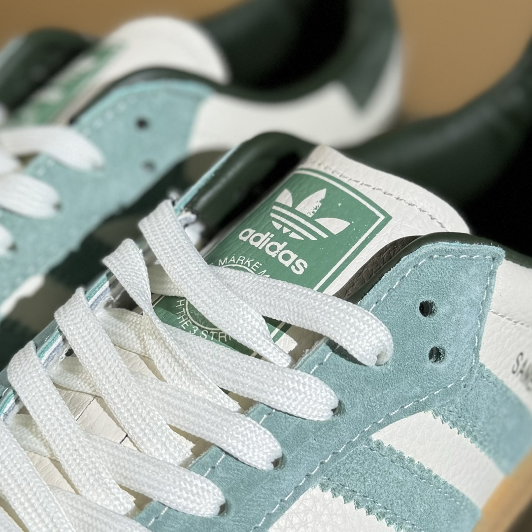 adidas originals Samba OG x GUCCI 白绿 桑巴舞系列复古经典轻便板鞋  DX0001