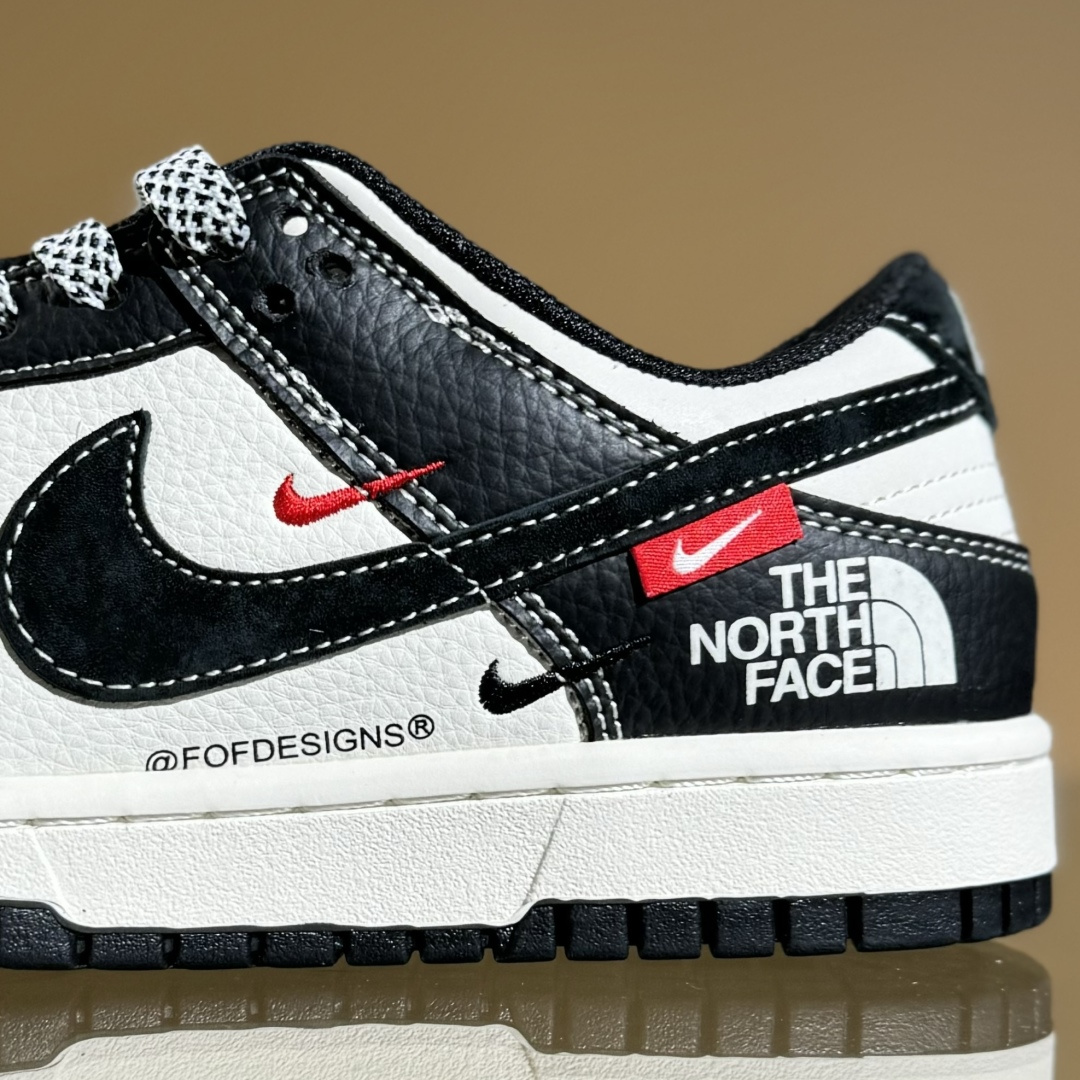 Nike SB Dunk Low 北面联名 黑白黑勾黑勾 周年高端定制 低帮休闲板鞋 YX5066-339