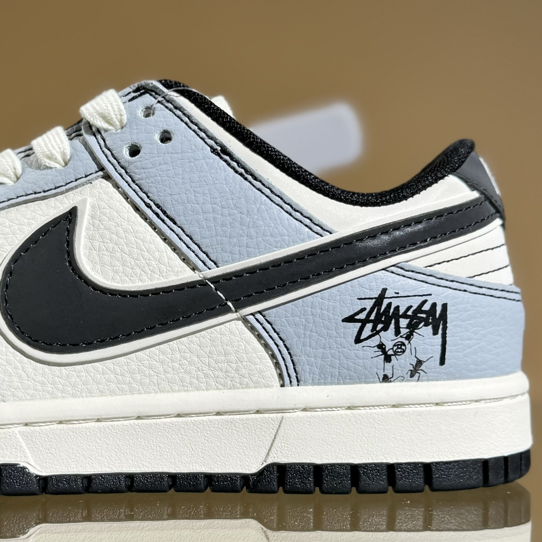 Nike SB Dunk Low 斯图西联名 灰黑勾 周年高端定制 低帮休闲板鞋 XS6089-596