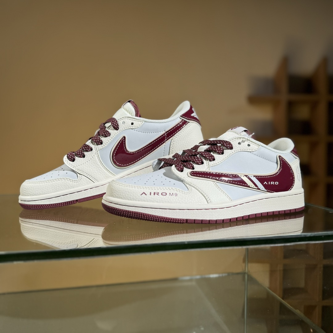 Travis Scott x Fragment Design x Air Jordan 1 Low OG SP AJ1 乔1 问界联名 金瑞红 低帮文化休闲板鞋 FC1688-239