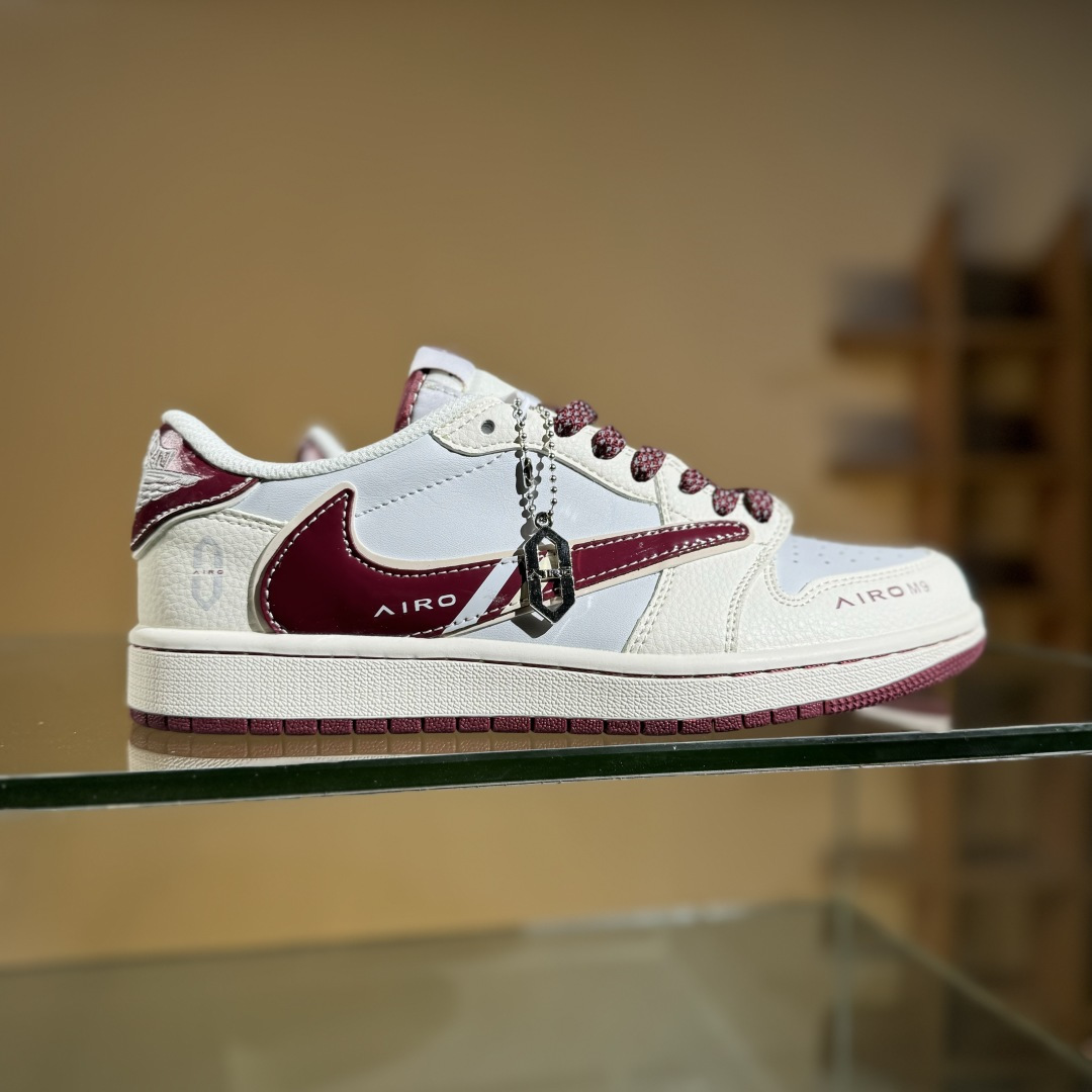 Travis Scott x Fragment Design x Air Jordan 1 Low OG SP AJ1 乔1 问界联名 金瑞红 低帮文化休闲板鞋 FC1688-239