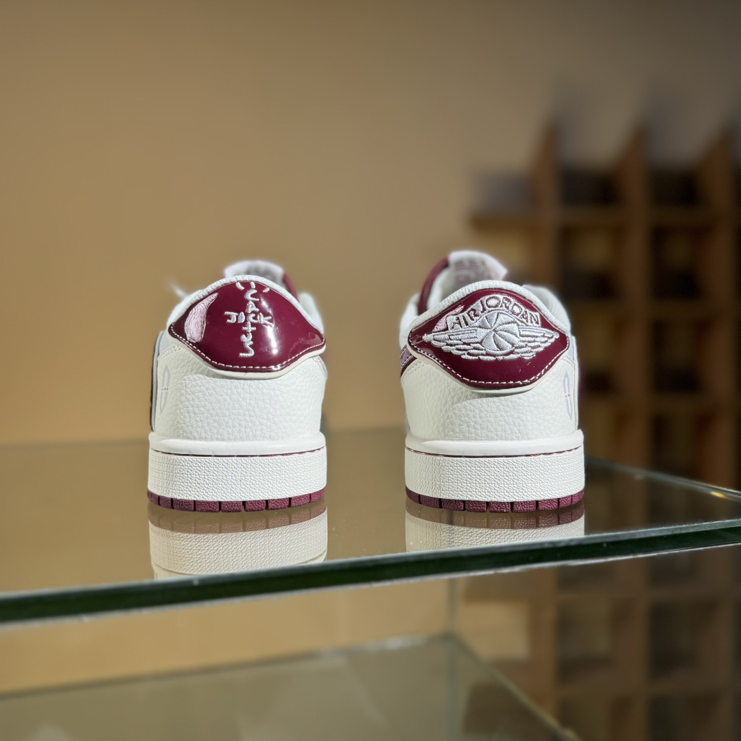 Travis Scott x Fragment Design x Air Jordan 1 Low OG SP AJ1 乔1 问界联名 金瑞红 低帮文化休闲板鞋 FC1688-239