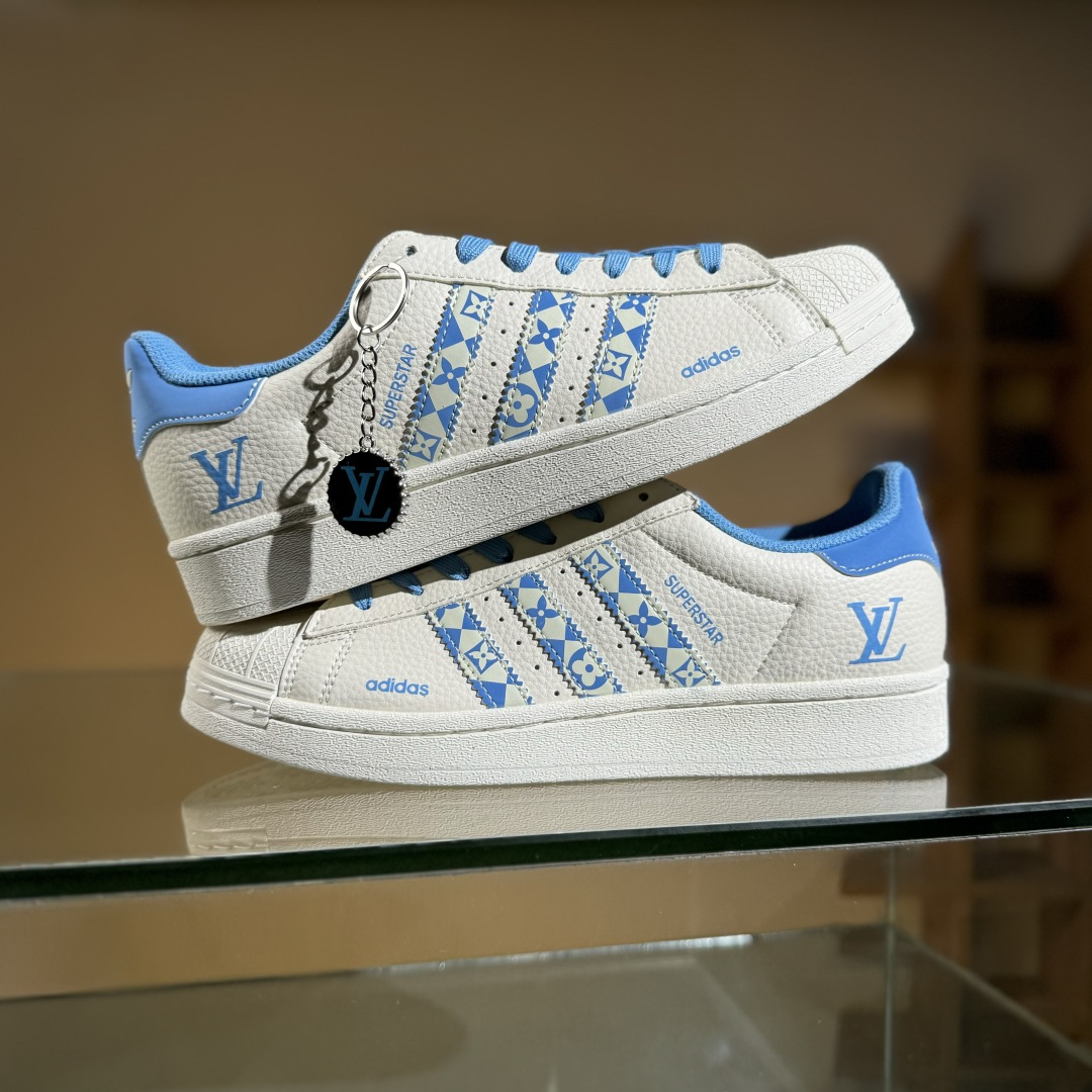 AD Originals Superstar x Louis Vuitton 白蓝 XG0006-莆田鞋,莆田鞋货源,高仿鞋,高仿鞋货源,安福档口,莆田高仿鞋,莆田鞋批发,高仿鞋批发,莆田高仿运动鞋,高仿运动鞋,莆田运动鞋 AD Originals Superstar x Louis Vuitton 白蓝 XG0006