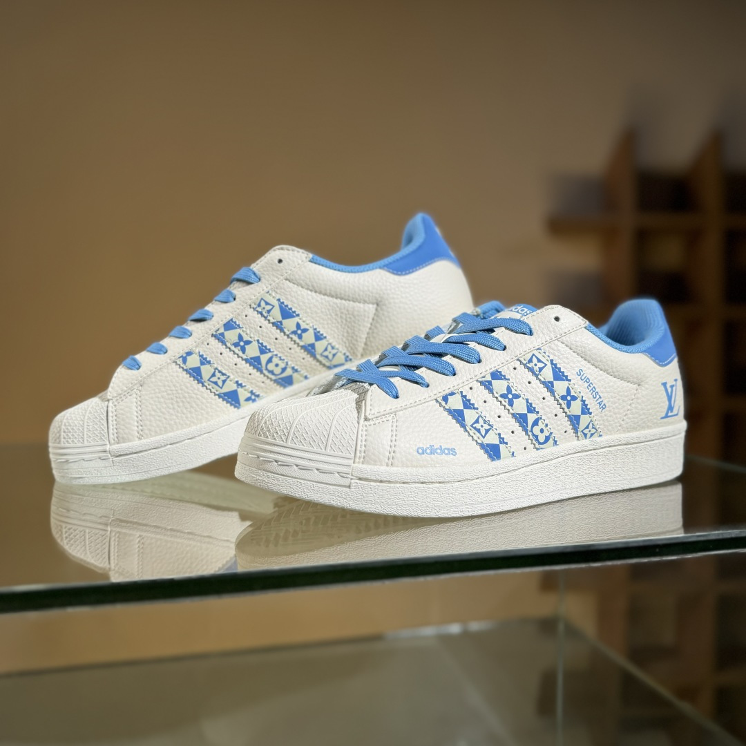 AD Originals Superstar x Louis Vuitton 白蓝 XG0006-莆田鞋,莆田鞋货源,高仿鞋,高仿鞋货源,安福档口,莆田高仿鞋,莆田鞋批发,高仿鞋批发,莆田高仿运动鞋,高仿运动鞋,莆田运动鞋 AD Originals Superstar x Louis Vuitton 白蓝 XG0006