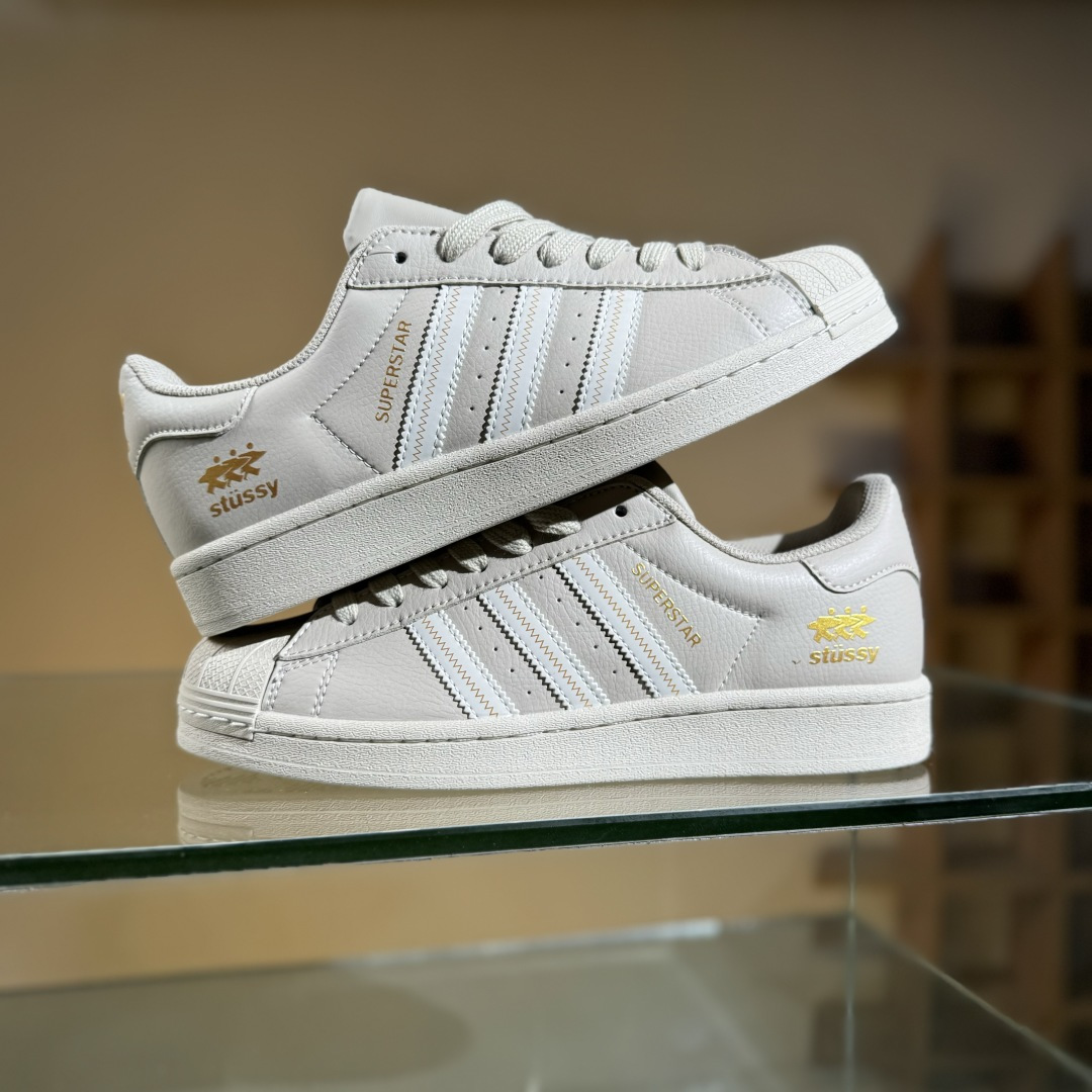 AD Originals Superstar x Stussy 棕白 SD6811-莆田鞋,莆田鞋货源,高仿鞋,高仿鞋货源,安福档口,莆田高仿鞋,莆田鞋批发,高仿鞋批发,莆田高仿运动鞋,高仿运动鞋,莆田运动鞋 AD Originals Superstar x Stussy 棕白 SD6811
