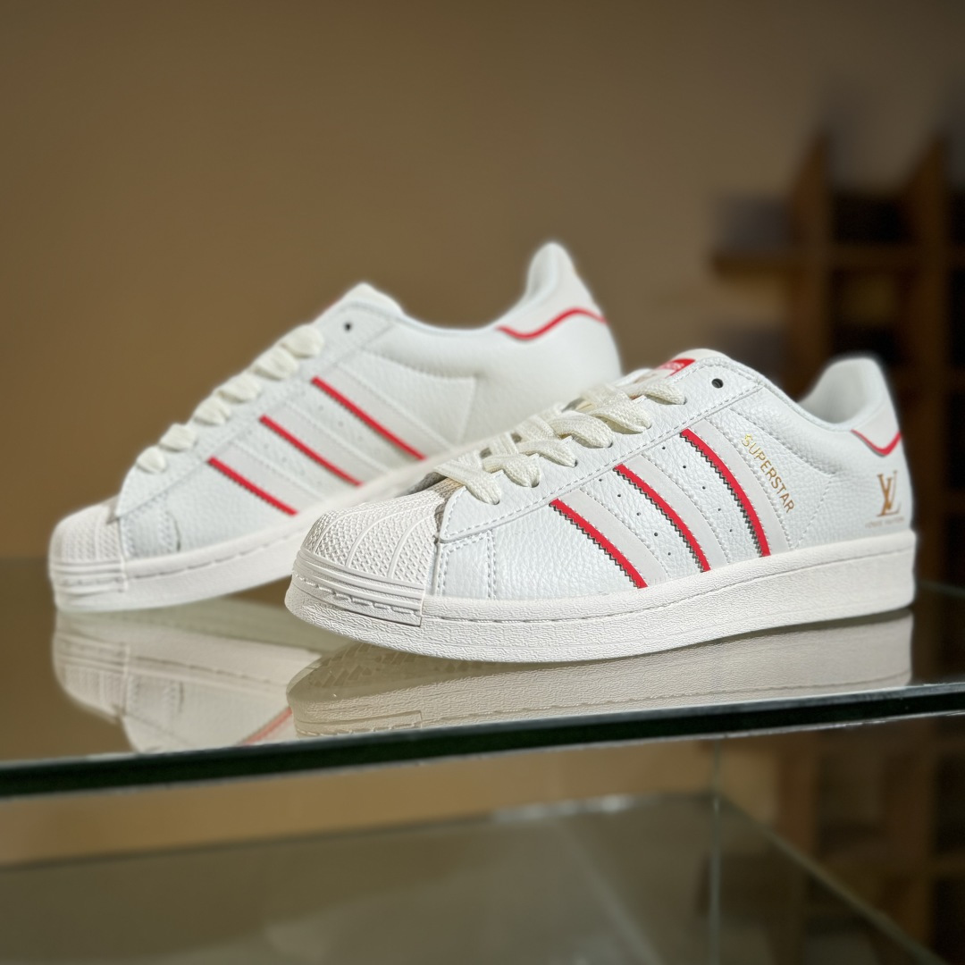 AD Originals Superstar x Louis Vuitton 白红黄 JY8907