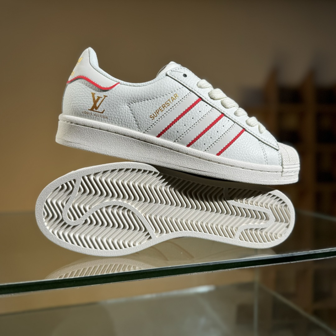 AD Originals Superstar x Louis Vuitton 白红黄 JY8907