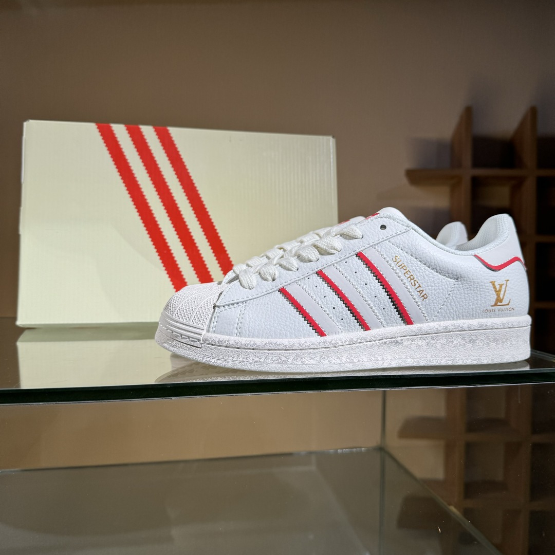 AD Originals Superstar x Louis Vuitton 白红黄 JY8907