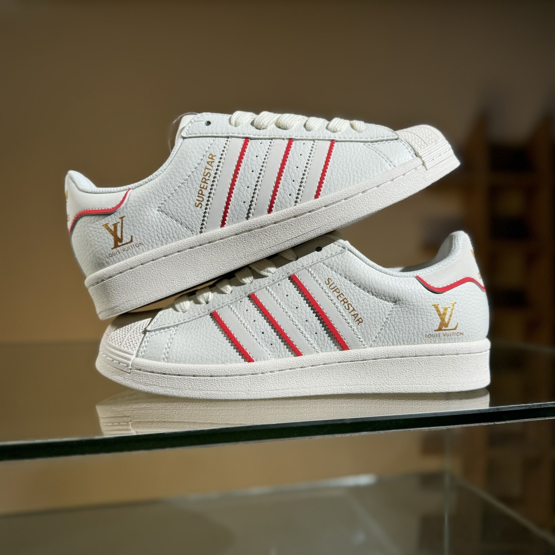 AD Originals Superstar x Louis Vuitton 白红黄 JY8907