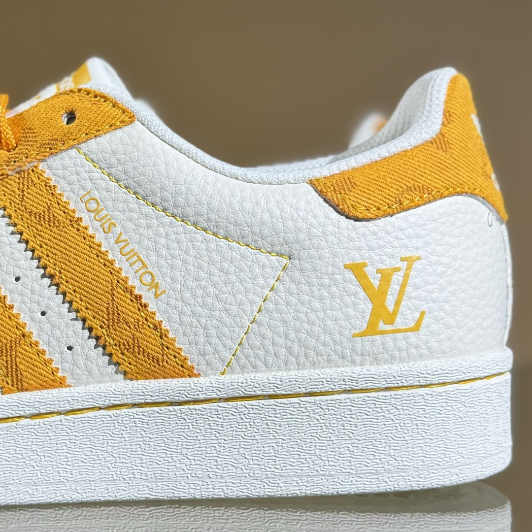 AD Originals Superstar x Louis Vuitton 白橙 AD8007