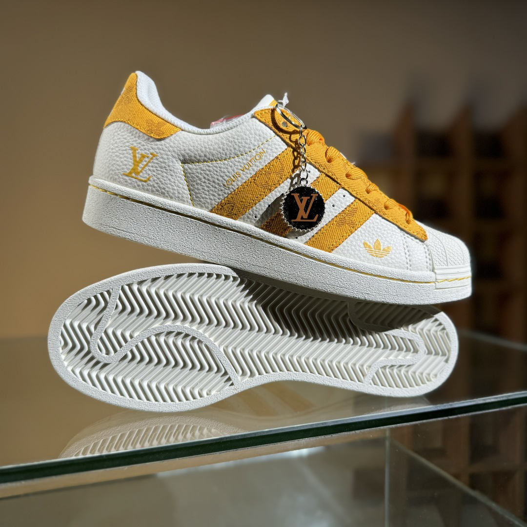 AD Originals Superstar x Louis Vuitton 白橙 AD8007