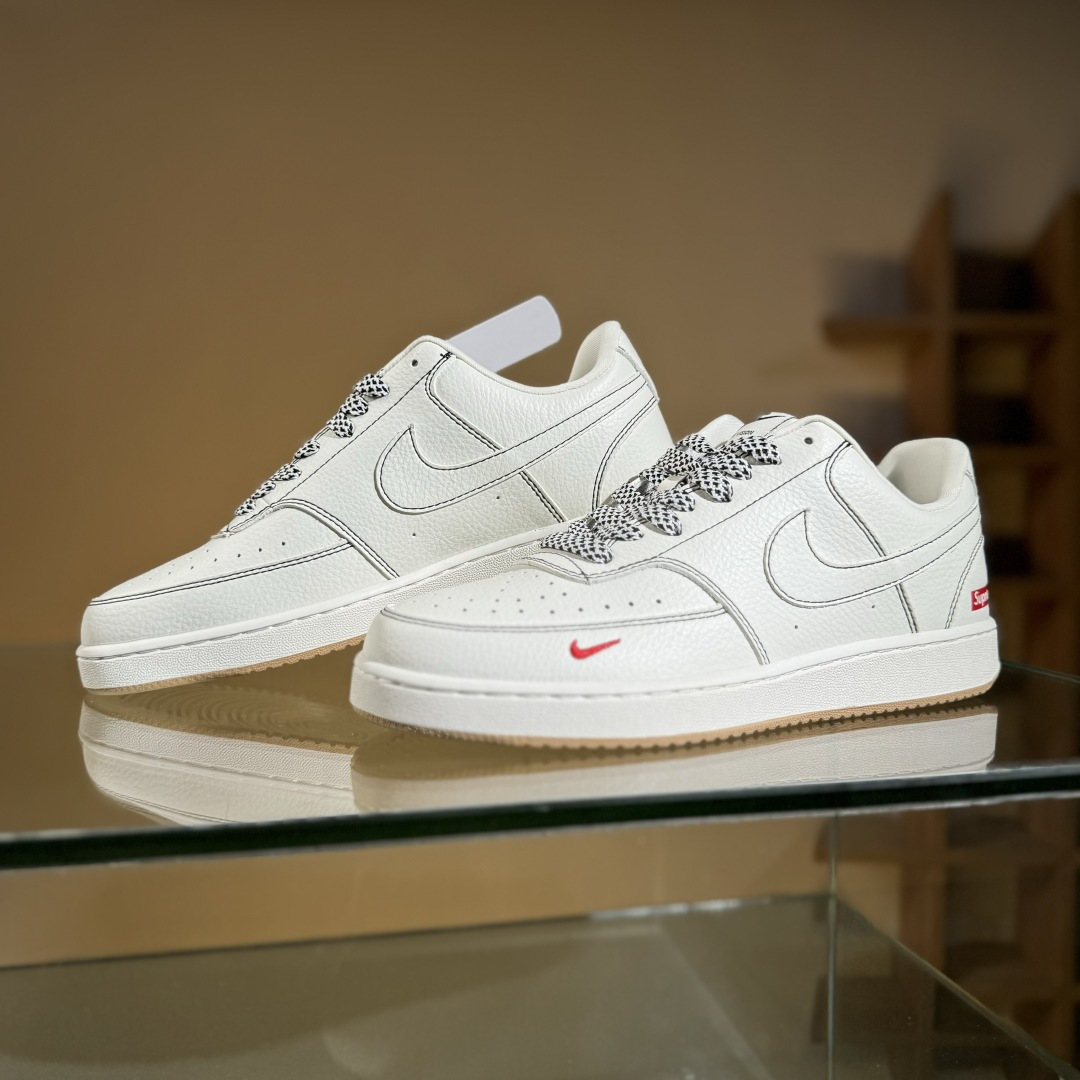 Nike Court Vision 1 LOW 低帮 板鞋 “Supreme联名——黑线生胶” 运动鞋 休闲鞋 CS5288-013